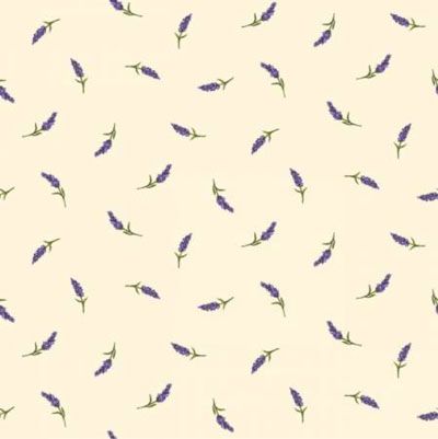 Lavender Sachet fabric: Buds Cream (per 1/4 metre)