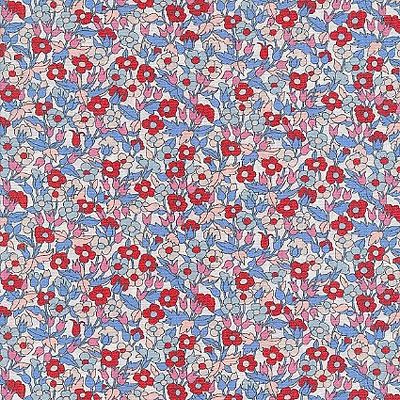 Liberty Carnaby Collection Fabric: Piccadilly Poppy White (per 1/4 metre)