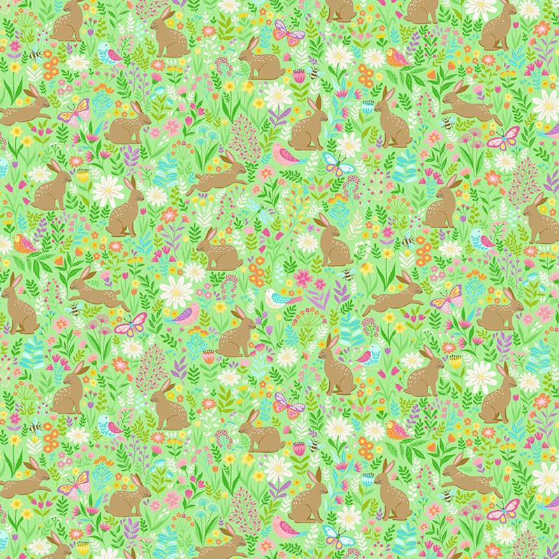 Hello Spring Fabric: Bunny Meadow