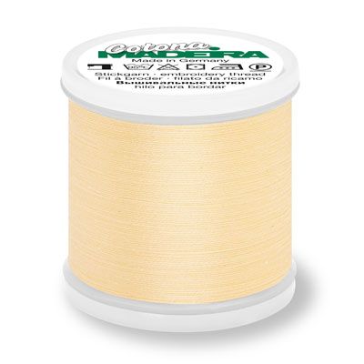 Madeira Cotona 80 Thread: #610 Pale Yellow 200m