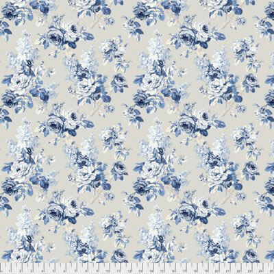 Vintage Blue: Sorilla (per 1/4 metre)