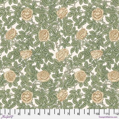 Emery Walker's House Fabric: Rambling Rose Leafy