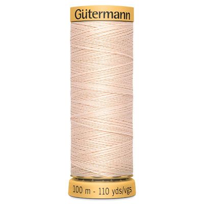 Gutermann Natural Cotton 50 Weight Thread 100m 1829 Pale Peach