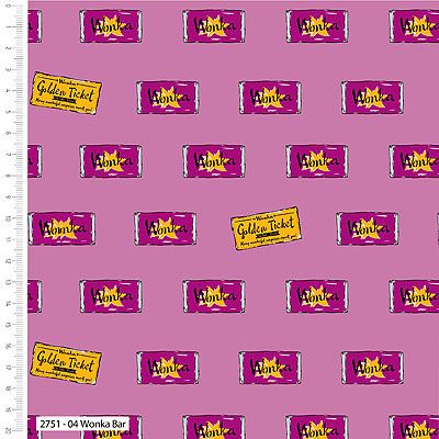 Charlie & the Chocolate Factory Fabric: Wonka Bar Purple