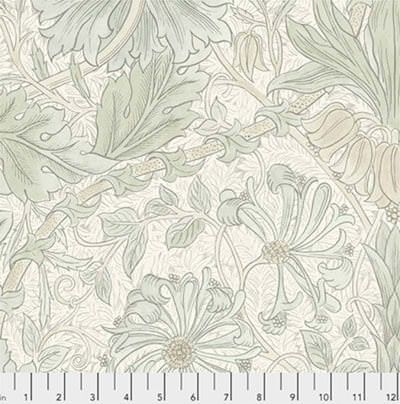 Pure Morris Mineral Fabric: Honeysuckle and Tulip Ivory (per 1/4 metre)