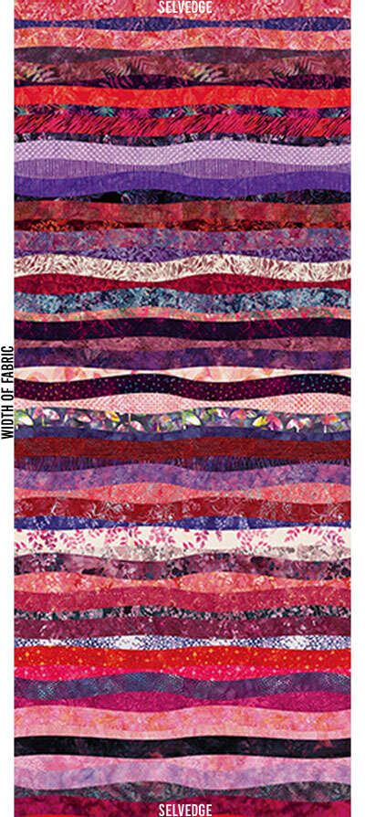 Hoffman Waves Fabric: Hoffman Waves Pink (per 1/4 metre)