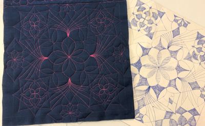 Clematis  Squared Up Pattern by Angela Attwood