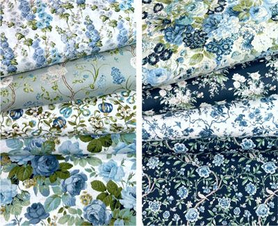 Sanderson Southwold Blue Fat Quarter Pack