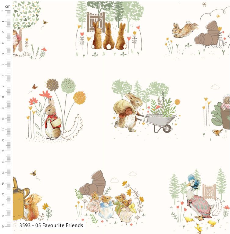 Peter Rabbit Fabric: Favourite Friends