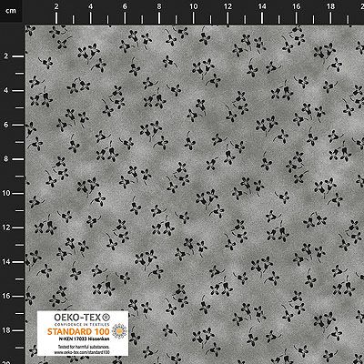 Quilters Coordinates fabric: Falling Flowers Grey (per 1/4 metre)