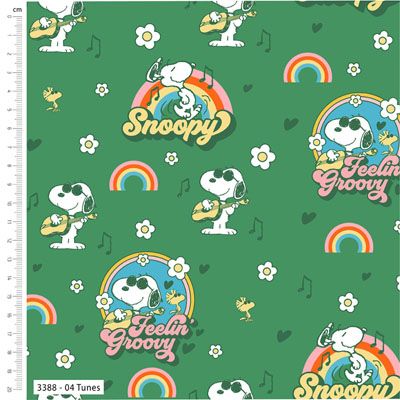 Snoopy Groovin' fabric: Swirl