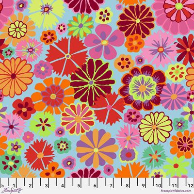 Kaffe Fassett Collective Folk Flower fabric Pink