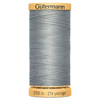 Gutermann Natural Cotton 50 Weight Thread 250m Blue Grey 6206