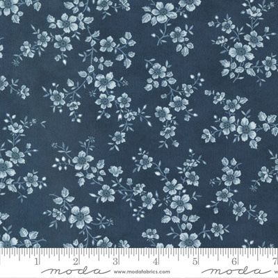 Cascade fabric: Garden Blooms Midnight (per 1/4 metre)