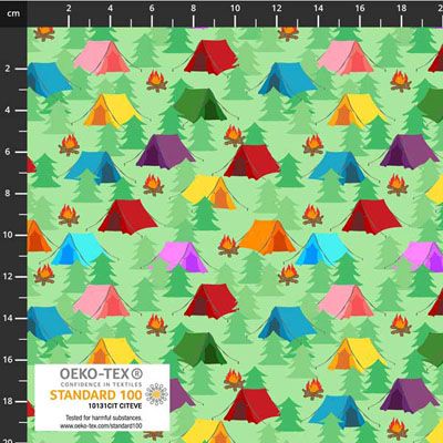 Happy Camper fabrics: Tents