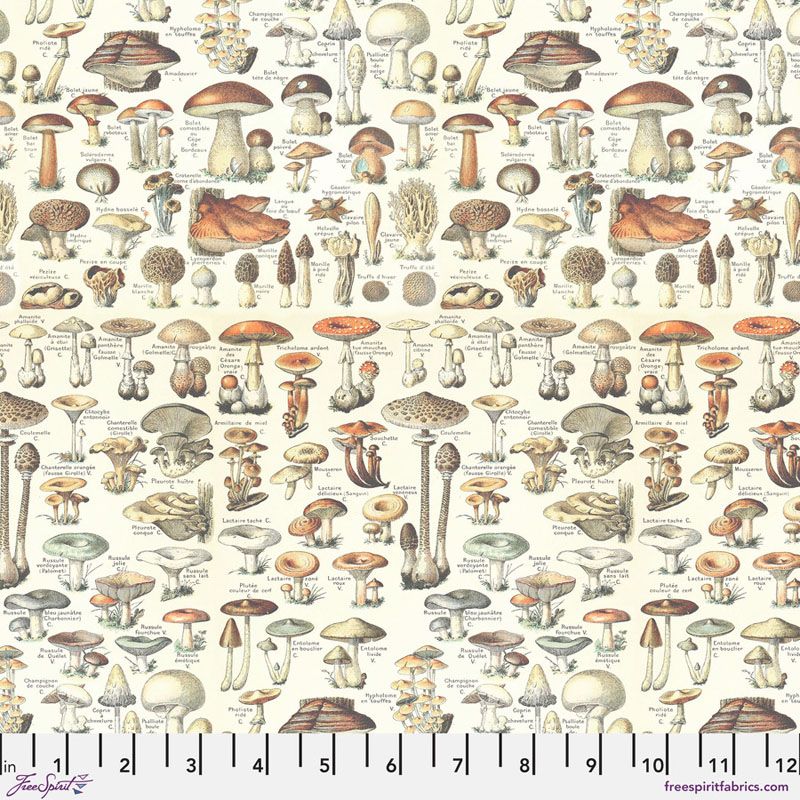 Eclectic Elements Palette fabrics, Orange Toadstools