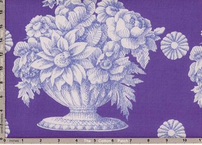 Kaffe Fassett Fabric Stone Flower Lavendar Panel