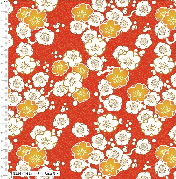 Serenity in Japan fabric: Ume, Red