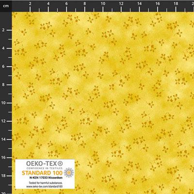 Quilters Coordinates fabric: Falling Flowers Yellow (per 1/4 metre)