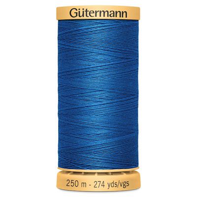 Gutermann Natural Cotton 50 Weight Thread 250m 5534 Bright Blue