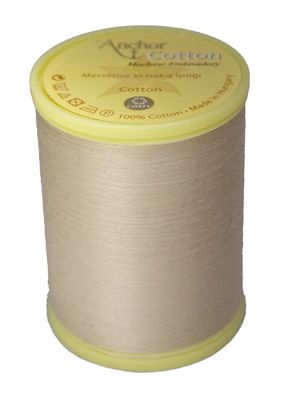 Coats Anchor Cotton Machine Embroidery Thread: No. 388 Medium Ecru 50 weight 1126m