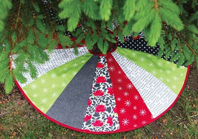 June Tailor Christmas Tree Skirt Quilt as You Go PrePrinted Wadding