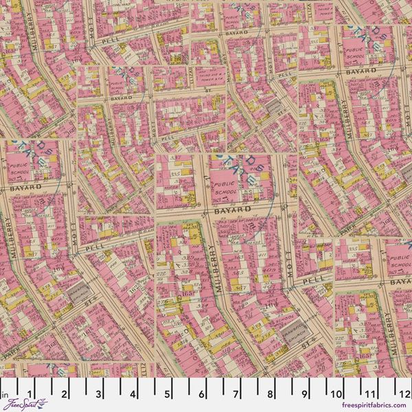 Eclectic Elements Palette fabrics, Pink Map