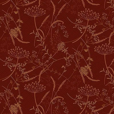 Blessings of Home fabric: Dandelion Red (per 1/4 metre)