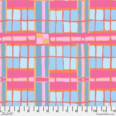 Kaffe Fassett Collective Fabric: Checkmate Blush