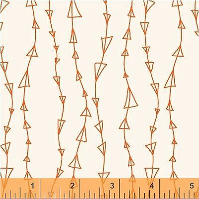 Notepad fabrics: Arrow Lines Orange/White (per 1/4 metre)