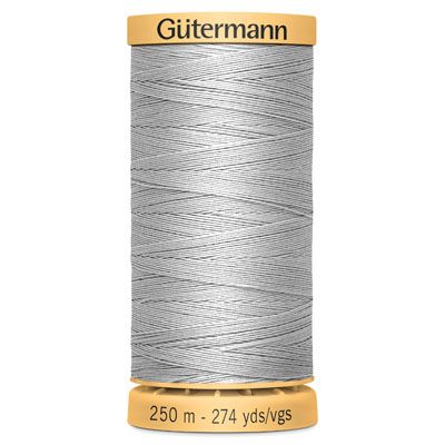 Gutermann Natural Cotton 50 Weight Thread 250m Grey Skies 618