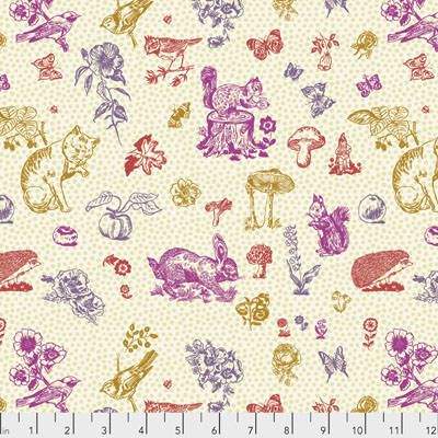 Free Spirit Designers Fabric: In My Garden Cream (per 1/4 metre)