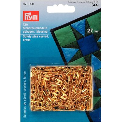 Prym Curved Safety Pins Size 1 Brass 120