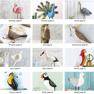 Folk Embroidered Felt Birds