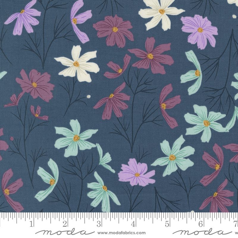 Seaglass Summer fabric: Cottage Cosmo, Indigo Sea