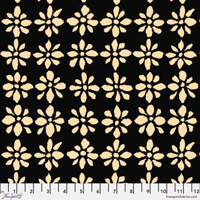 Kaffe Fassett Collective Snow Flower fabric Black