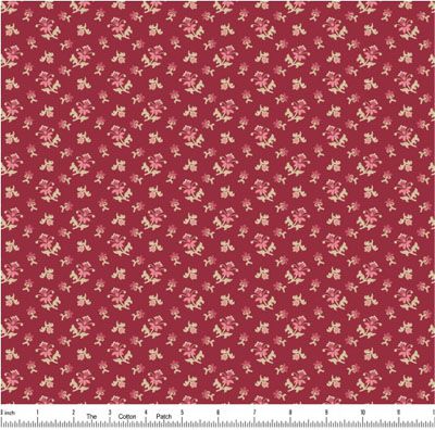 Wildflower Cottage fabric: Red Packed