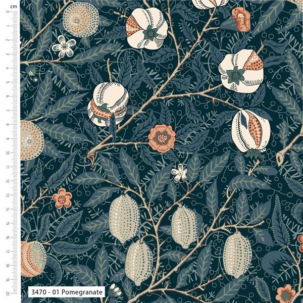 William Morris Fabric Sweet Symphony, Pomegranate