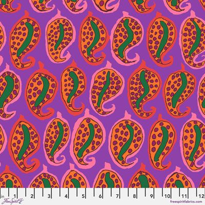 Kaffe Fassett Collective Pasha Paisley fabric Purple