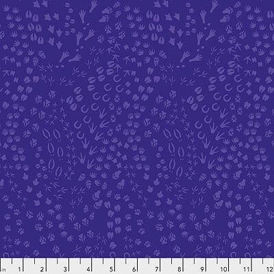 Migration Fabric: Animal Tracks Purple (per 1/4 metre)