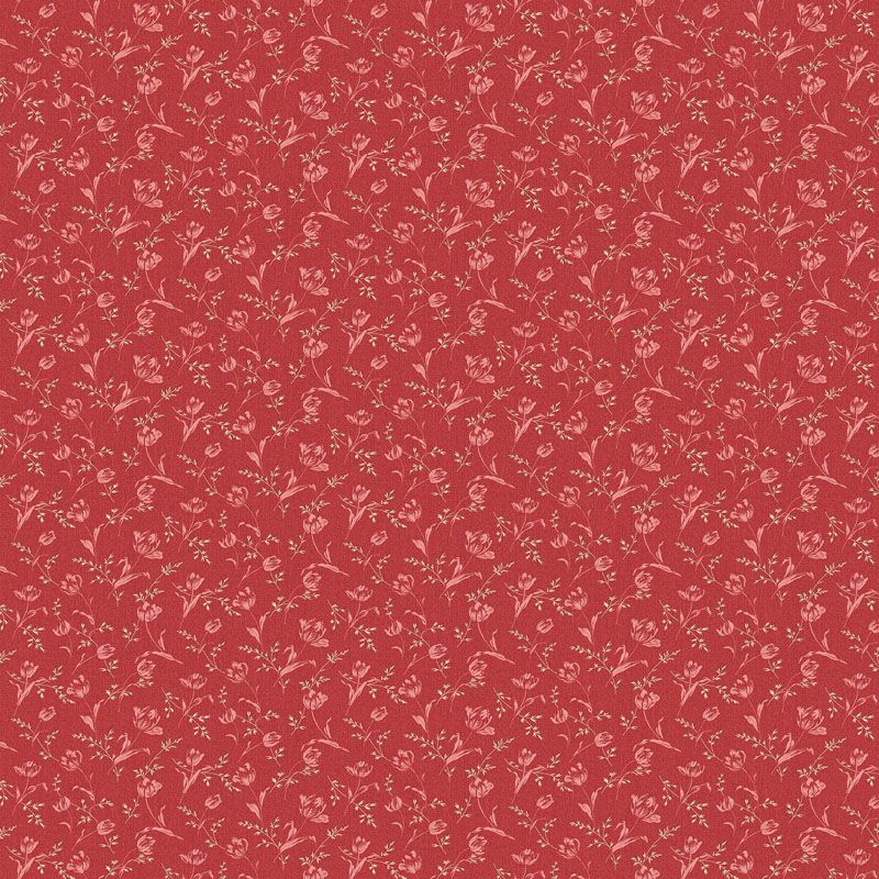 Lighthouse Red fabric: Bindweed, Red Roof