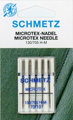 Schmetz Microtex Sewing Machine Needles Size 70/10