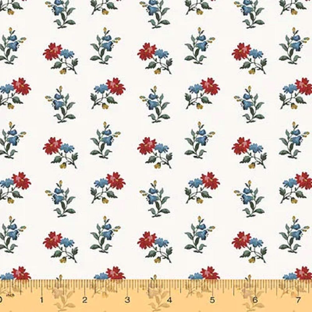 Camilla Fabric: Boutonniers White (per 1/4 metre)