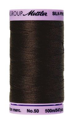 Mettler 50 Cotton Thread 500m 1002 Very Dark Brown