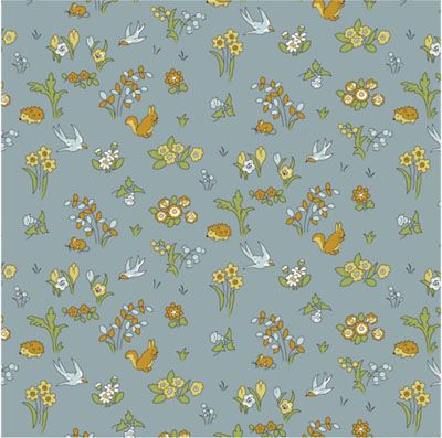 Liberty Woodland Walk Lake Forest Friends Light Blue (per 1/4 metre)