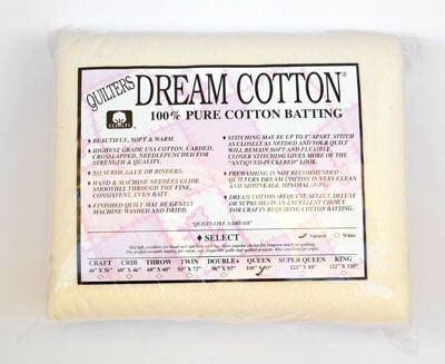 Quilters Dream Cotton Natural Select Queen Wadding  108in x 92in