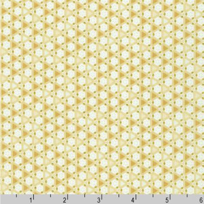 Jaikumari Fabric: Triangles Cream (per 1/4 metre)