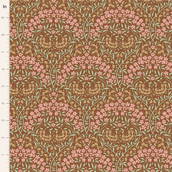 Tilda Sanctuary fabric: Rhubarb and Caramel, Larissa Caramel