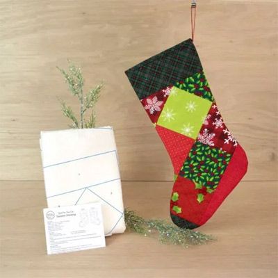 June Tailor Christmas Squares Stocking Quilt as You Go PrePrinted Wadding