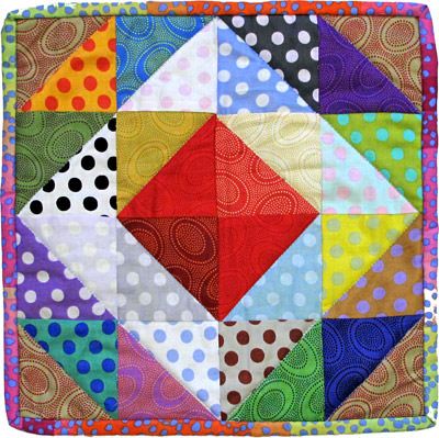 Scrappy Half Square Triangle Quilt/Cushion